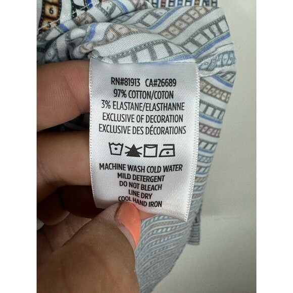 Robert Graham Final Edit Classic Fit Button-Up Shirt Men's Size Large Multi Geo - Picture 5 of 8